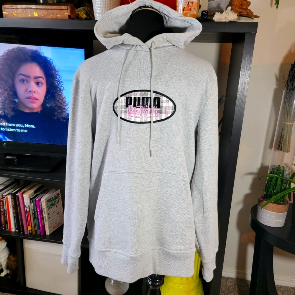 Puma Von Dutch Grey Logo Hoodie size M